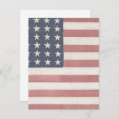 Amerikanische Rustikale amerikanische Flagge Mitteilungskarte (Vorne/Hinten)