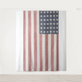 Amerikanische Rustikale amerikanische Flagge Wandteppich
