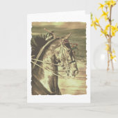 Amerikanische Saddlebred-Imitate Vintag Karte (Gelbe Blume)