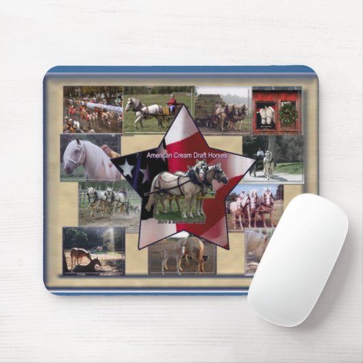 Amerikanische Sahnecollage Mousepad (Mit Mouse)