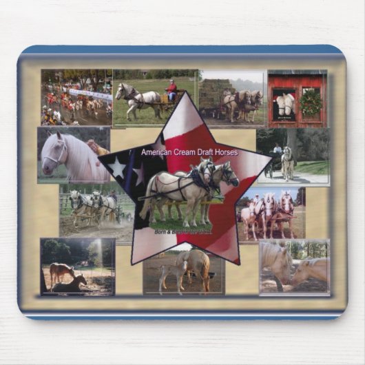 Amerikanische Sahnecollage Mousepad (Vorne)