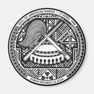 Amerikanische Samoa-Offizielle Wappen-Heraldry-Sym Magnet