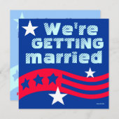 Amerikanische Save the Date Hochzeitsankündigung Einladung (Vorne/Hinten)