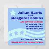 Amerikanische Save the Date Hochzeitsankündigung Einladung (Rückseite)