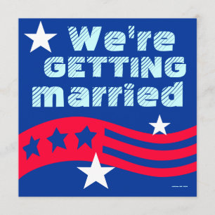 Amerikanische Save the Date Hochzeitsankündigung Einladung