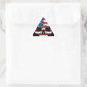 Amerikanische Schädelflagge Skelettlöwe Dreieckiger Aufkleber (Tasche)