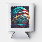 Amerikanische Schildkröte unter dem Mond mit ameri Dosenkühler (Vorderseite)