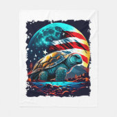 Amerikanische Schildkröte unter dem Mond mit ameri Fleecedecke (Vorderseite)