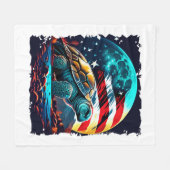 Amerikanische Schildkröte unter dem Mond mit ameri Fleecedecke (Vorderseite (Horizontal))