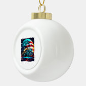 Amerikanische Schildkröte unter dem Mond mit ameri Keramik Kugel-Ornament (Rechts)