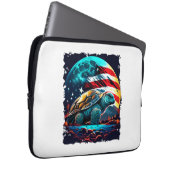 Amerikanische Schildkröte unter dem Mond mit ameri Laptopschutzhülle (Vorne Rechts)