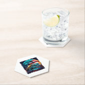 Amerikanische Schildkröte unter dem Mond mit ameri Untersetzer (Vor Ort)