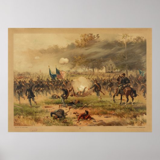 Amerikanische Schlacht gegen Antietam Sharpsburg i Poster (Vorne)