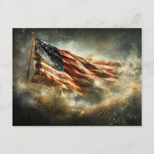 Amerikanische Schlachtflagge Postkarte