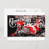 amerikanische Schönheit Postkarte (Vorne/Hinten)