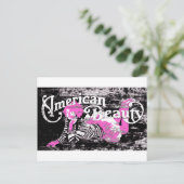 amerikanische Schönheit Postkarte (Stehend Vorderseite)