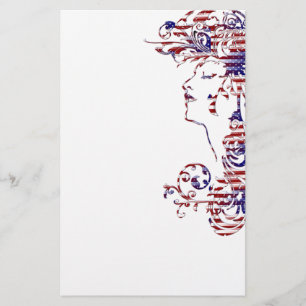Amerikanische Schönheits-patriotisches Briefpapier