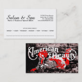 amerikanische Schönheitsverabredungskarte Terminkarte (Vorne/Hinten)