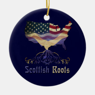 Amerikanische schottische Wurzel-Verzierung Keramikornament