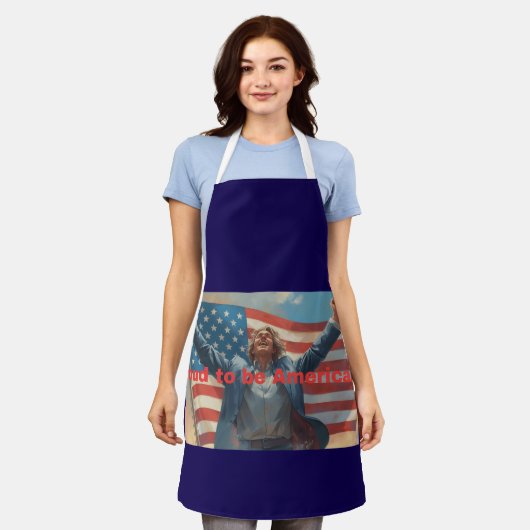 Amerikanische Schürze mit Stolz (Getragen)