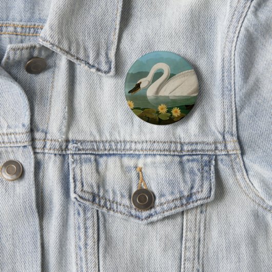 Amerikanische Schwanenvögel Audubon Button (Beispiel)