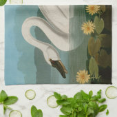 Amerikanische Schwanenvögel Audubon Geschirrtuch (Gefaltet)