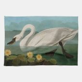 Amerikanische Schwanenvögel Audubon Geschirrtuch (Horizontal)