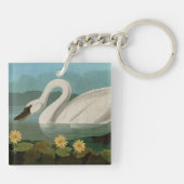Amerikanische Schwanenvögel Audubon Schlüsselanhänger (Rückseite)