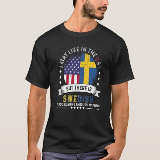 Amerikanische schwedische Zuhause in den USA Patri T-Shirt (Vorderseite)