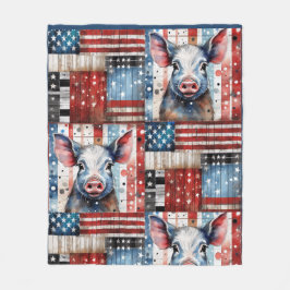 Amerikanische Schweinefarm Fleecedecke