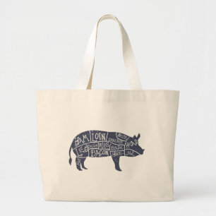 Amerikanische Schweinefleischstücke, Vintages Jumbo Stoffbeutel