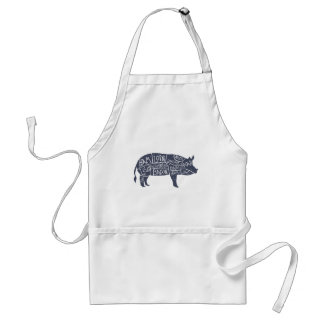 Amerikanische Schweinefleischstücke, Vintages Schürze