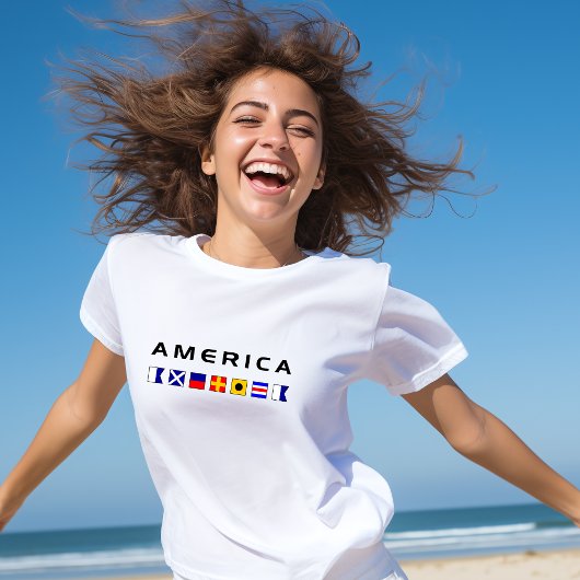Amerikanische Segel-Flaggen T-Shirt