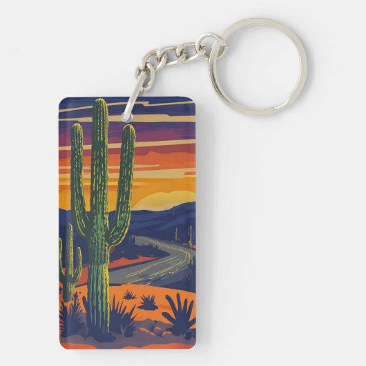 Amerikanische Sehenswürdigkeiten Schlüsselanhänger (Rückseite)