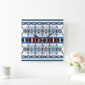 Amerikanische Sioux Wall Clock Quadratische Wanduhr (Zuhause)