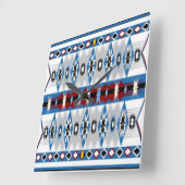 Amerikanische Sioux Wall Clock Quadratische Wanduhr (Winkel)