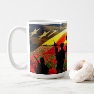 Amerikanische Soldaten-Fahne zu Ehren Kaffeetasse