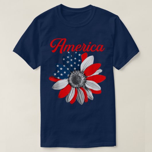 Amerikanische Sonnenblume Gesegnet Glückwunsch chr T-Shirt (Design vorne)