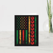 Amerikanische Sportflagge Schwarze Geschichte Mona Karte (Vorderseite)