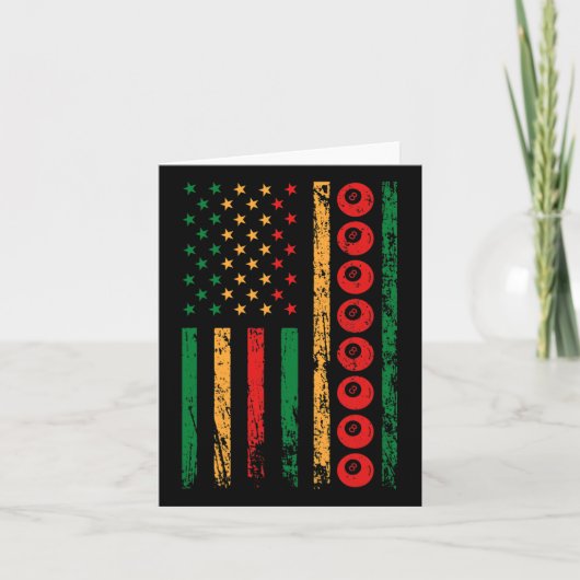 Amerikanische Sportflagge Schwarze Geschichte Mona Karte (Vorderseite)