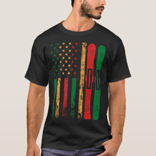 Amerikanische Sportflagge Schwarze Geschichte Mona T-Shirt