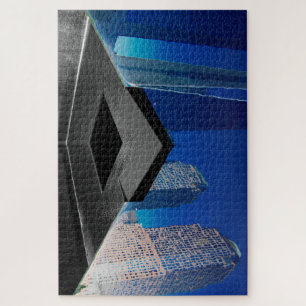 Amerikanische Springbrunnen in Blau Puzzle