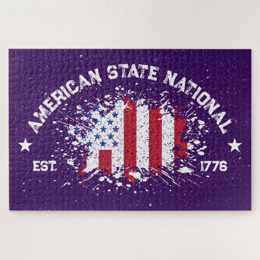 Amerikanische Staat Nationale Friedensflagge Plats Puzzle (Horizontal)