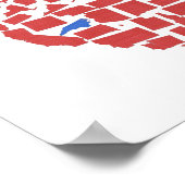 Amerikanische Staaten Heart Mosaik North Carolina  Poster (Ecke)