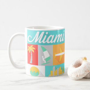 Amerikanische Staats-Tasse Miami-Ikonen-Andenken Kaffeetasse