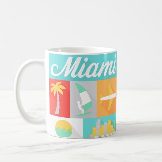 Amerikanische Staats-Tasse Miami-Ikonen-Andenken Kaffeetasse (Links)
