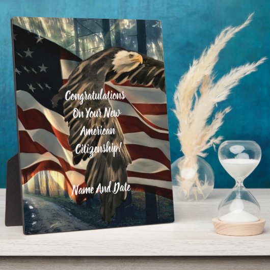 Amerikanische Staatsbürgerschaft Eagle American Fl Fotoplatte (Seite)