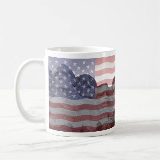 Amerikanische Staatsbürgerschafts-Flaggen-Tasse Kaffeetasse (Links)