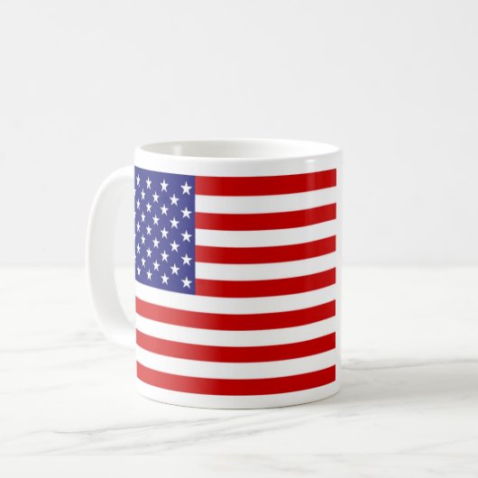 Amerikanische Staatsbürgerschafts-Flaggen-Tasse Kaffeetasse (Vorderseite Links)