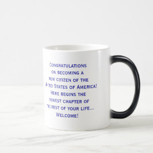 Amerikanische Staatsbürgerschafts-Flaggen-Tasse Verwandlungstasse